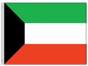 Valprin 4x6 Inch Kuwait Stick Flag ( 12 pack )