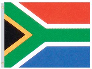 Valprin 4x6 Inch South Africa Stick Flag ( 12 pack )
