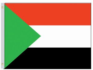 Valprin 4x6 Inch Sudan Stick Flag ( 12 pack )
