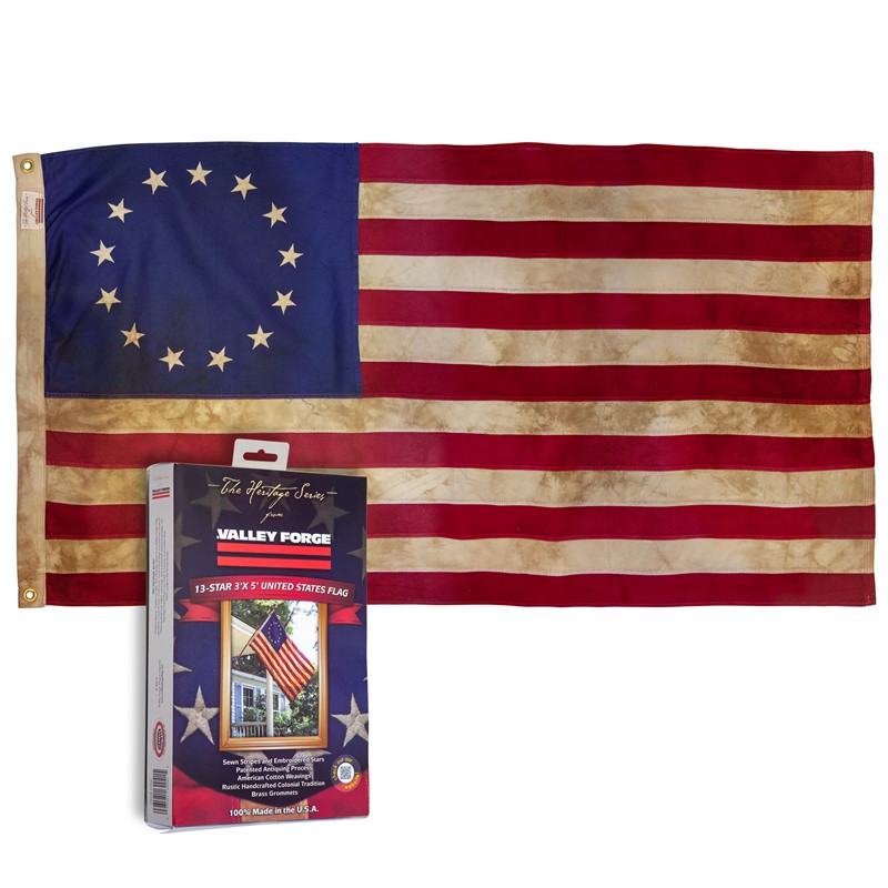 Heritage 3'x5' Cotton 13-Star Flag - Retail Packaging