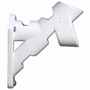 1 Inch White Cast Aluminum Bracket ( 12 pack ) - Retail Packaging
