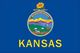 Valprin 4x6 Inch Kansas Stick Flag (minimum order 12)