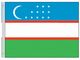 Valprin 4x6 Inch Uzbekistan Stick Flag (minimum order 12)