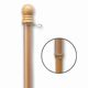 5' 1-Piece Blonde Wood Flag Pole - Retail Packaging (minimum order 12)