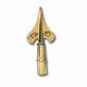 7 Inch Polished Brass Army Spear