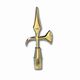 Polished Brass Battle Axe