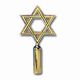Polished Brass Star Of David
