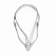 White Double Strap Leather Carrying Belt