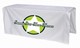 8' Wide Printed Nylon Custom Draped Table Cover