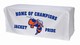 6' Wide Printed Nylon Custom Table Cover with Open Sides