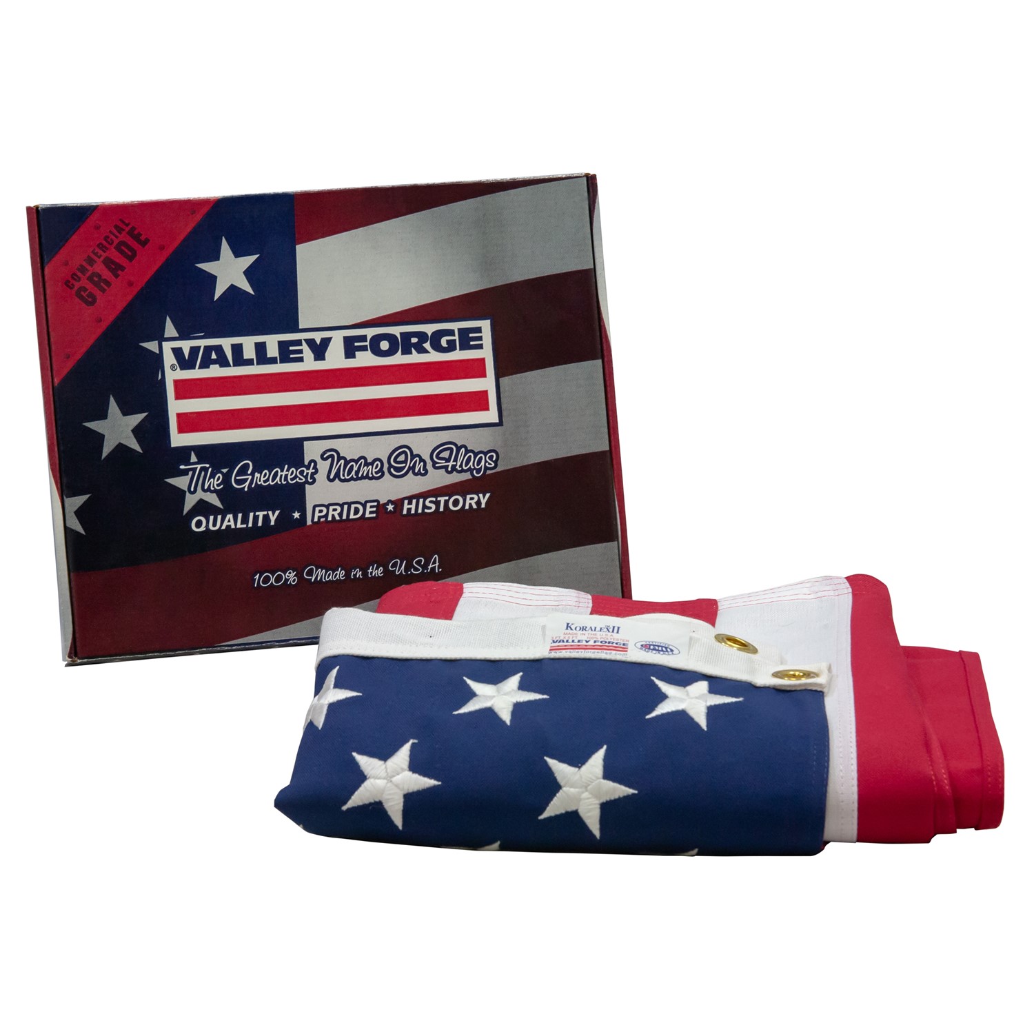 3x5 FT TX Texas Flag Koralex 2 Ply Poly Valley Forge Flag Sewn Commercial Grade