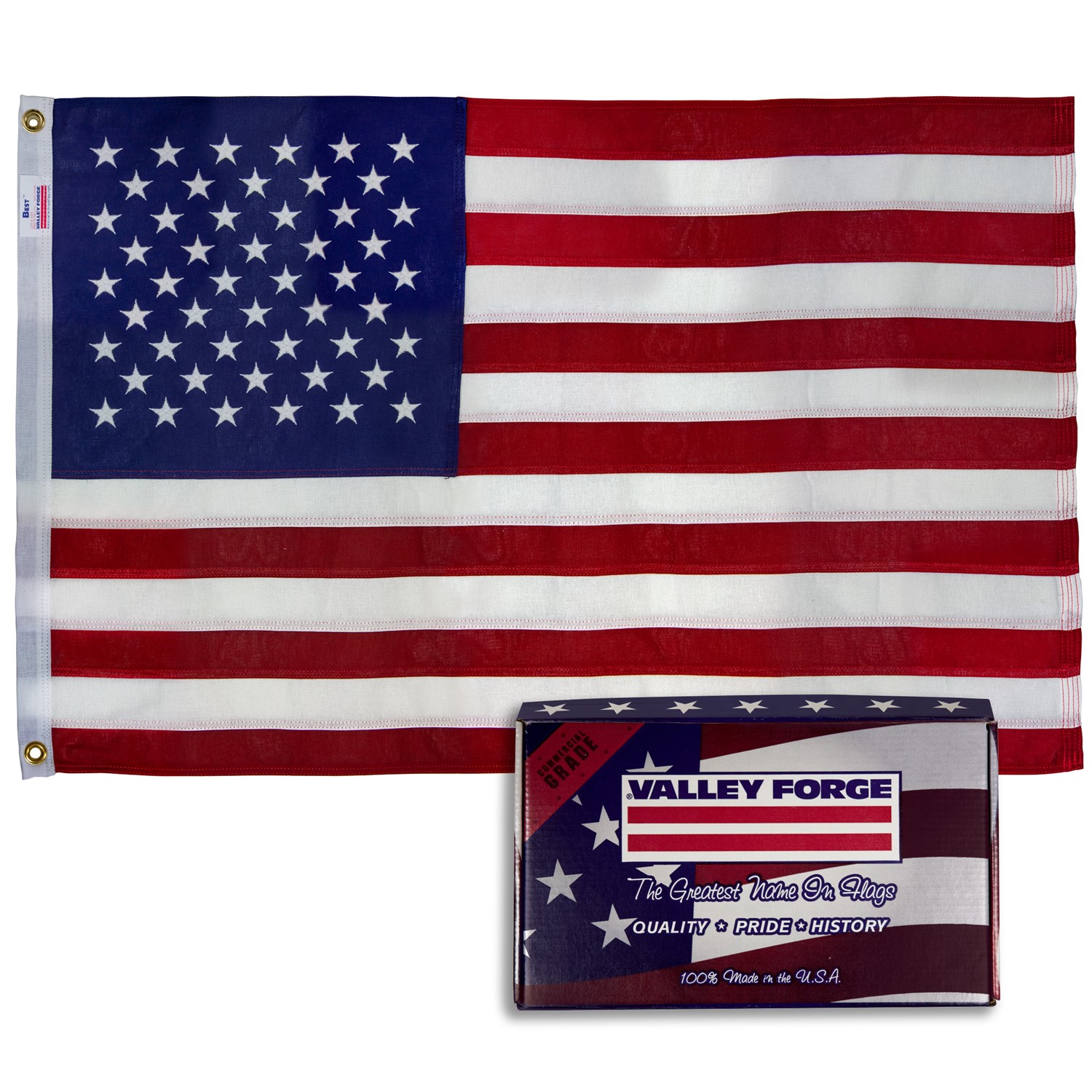 Galapagoz 2x3 feet American Flag Independence Day Grommets 2 Pack USA United States of America US Flags 