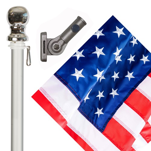 U.S. Flag Kit With Spinning Pole - Comes in a corrugated box 99060