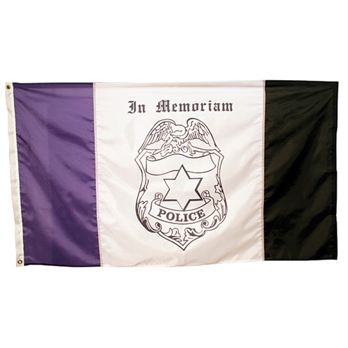 Perma-Nyl Nylon Mourning Flag - Policeman SY3X5NPOL1