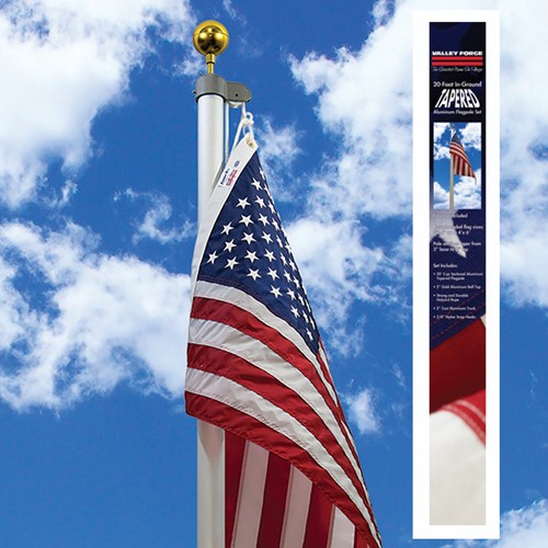 Tapered Sectional Residential Aluminum Flagpole TSRAFP