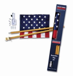 Boxed U.S. Flag Kit With Wood Pole ( 6 pack ) - Retail Packaging