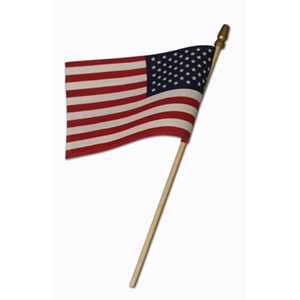 Concord Hemmed 4x6 Inch Polycotton U.S. Stick Flag