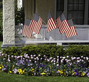 Economy 12x18 Inch Stick Flag Porch Set - Retail Packaging (minimum order 4) USSTK