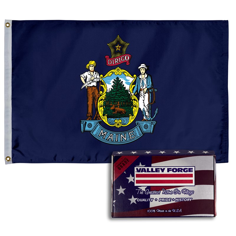 Spectramax 2'x3' Nylon Maine Flag