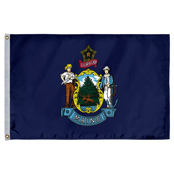 Spectramax 3'x5' Nylon Maine Flag