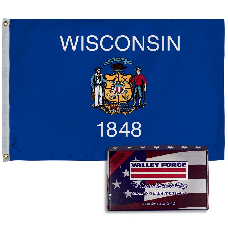 Spectramax 2'x3' Nylon Wisconsin Flag