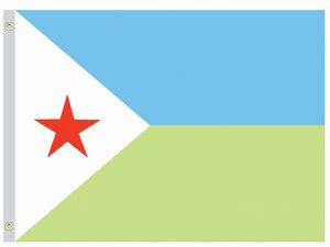 Perma-Nyl 2'x3' Nylon Djibouti Flag