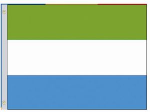 Perma-Nyl 2'x3' Nylon Sierra Leone Flag