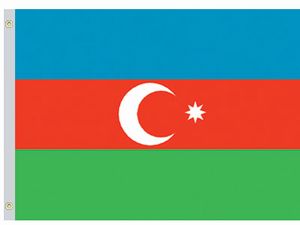 Valprin 4x6 Inch Azerbaijan Stick Flag ( 12 pack )