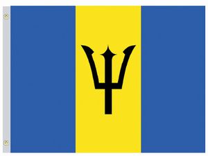 Valprin 4x6 Inch Barbados Stick Flag ( 12 pack )