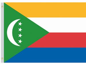 Valprin 4x6 Inch Comoros Stick Flag ( 12 pack )