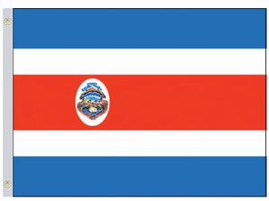 Valprin 4x6 Inch Costa Rica Stick Flag ( 12 pack )