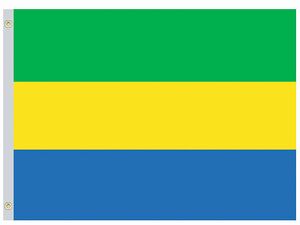 Valprin 4x6 Inch Gabon Stick Flag ( 12 pack )