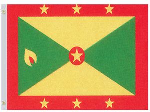 Valprin 4x6 Inch Grenada Stick Flag ( 12 pack )
