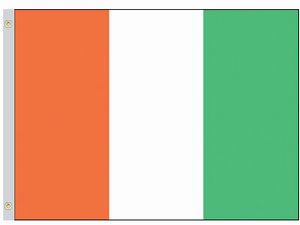 Valprin 4x6 Inch Ivory Coast Stick Flag ( 12 pack )