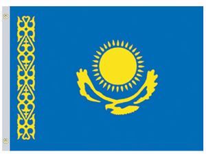 Valprin 4x6 Inch Kazakhstan Stick Flag ( 12 pack )
