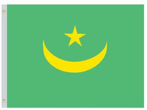 Valprin 4x6 Inch Mauritania Stick Flag ( 12 pack )