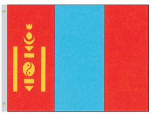 Valprin 4x6 Inch Mongolia Stick Flag ( 12 pack )