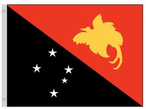 Valprin 4x6 Inch Papua New Guinea Stick Flag ( 12 pack )