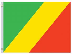 Valprin 4x6 Inch Republic Of The Congo Stick Flag ( 12 pack )