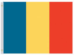 Valprin 4x6 Inch Romania Stick Flag ( 12 pack )