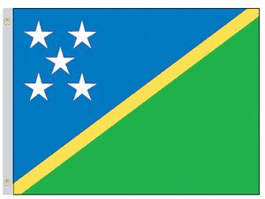 Valprin 4x6 Inch Solomon Islands Stick Flag ( 12 pack )