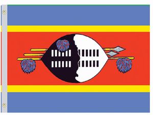 Valprin 4x6 Inch Swaziland Stick Flag ( 12 pack )