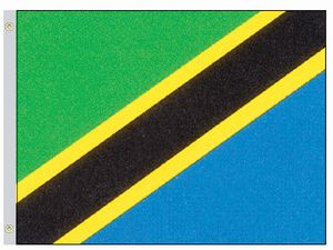 Valprin 4x6 Inch Tanzania Stick Flag ( 12 pack )