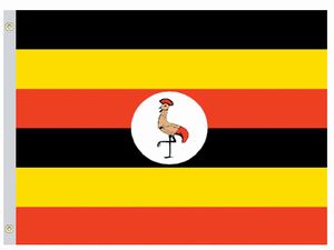 Valprin 4x6 Inch Uganda Stick Flag ( 12 pack )