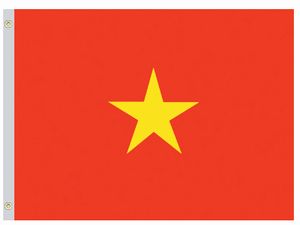 Valprin 4x6 Inch Vietnam Stick Flag ( 12 pack )