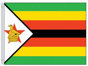 Valprin 4x6 Inch Zimbabwe Stick Flag ( 12 pack )