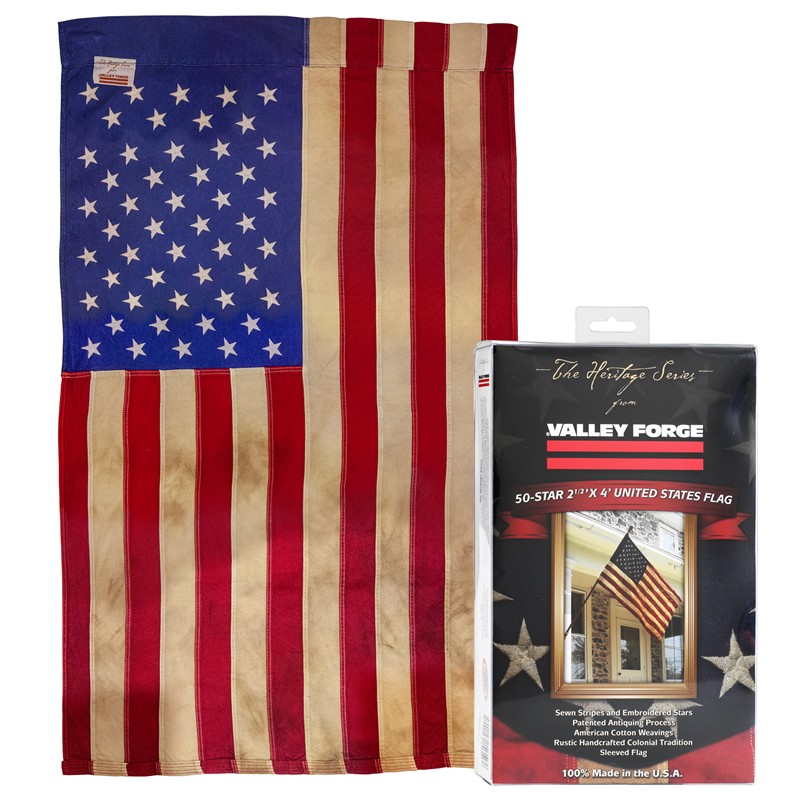 Heritage 2 1/2'x4' Cotton 50-Star Flag - Retail Packaging