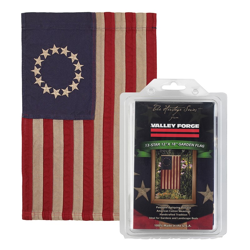 Heritage Cotton 13-Star Garden Flag - Retail Packaging