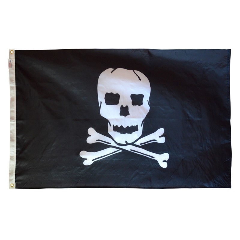 Perma-Nyl 3'x5' Nylon Jolly Roger Flag
