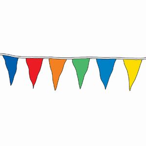 105’ Multi-Color Poly Pennant String